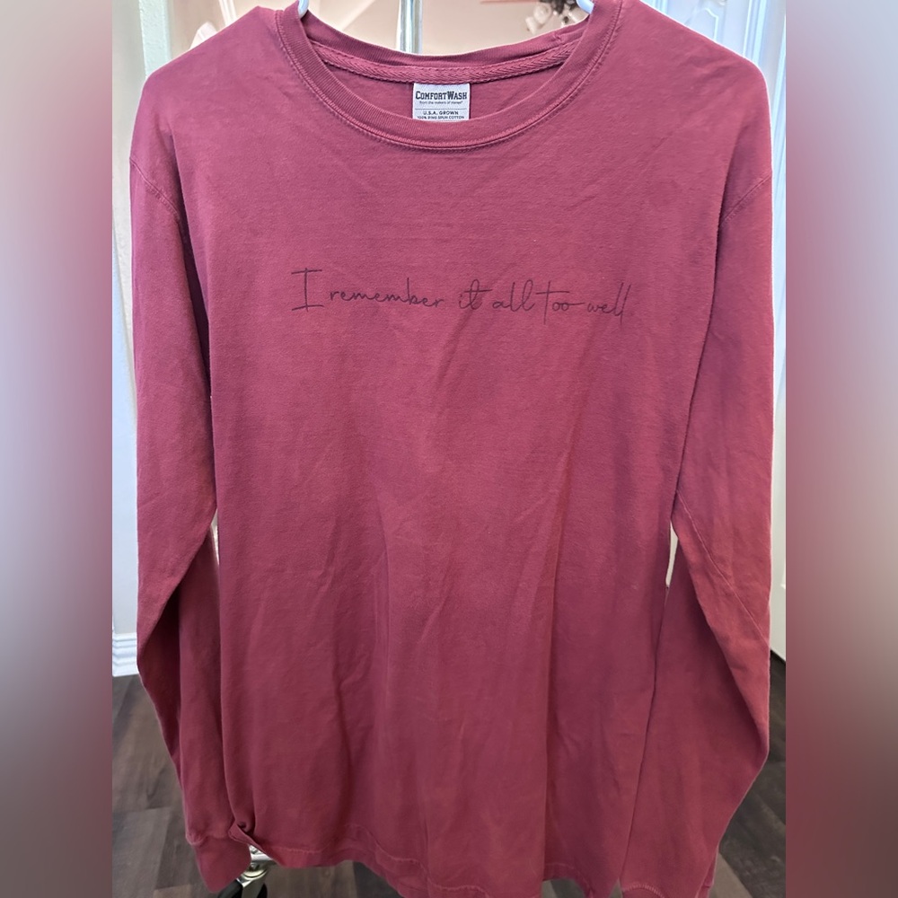 Etsy “I remember it all too well” Taylor Swift Red Long Sleeve Graphic Tee